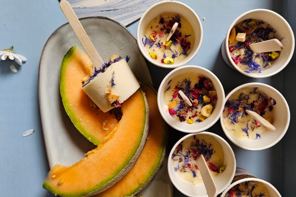 Indiase lavendel kulfi met meloen