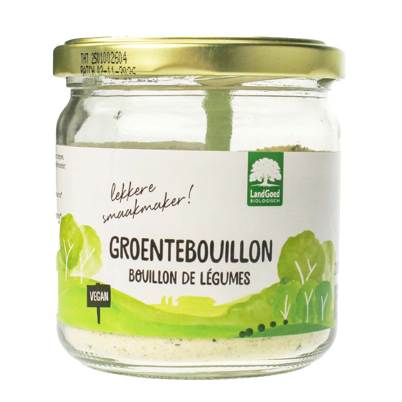Groentebouillon in glas