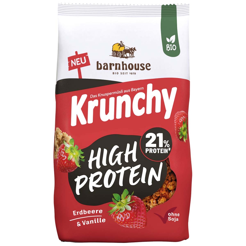 Krunchy high protein aardbei & vanille