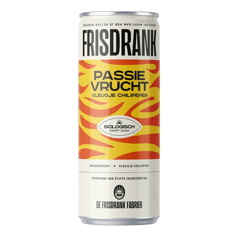 Frisdrank passievrucht & rode peper (blikje)