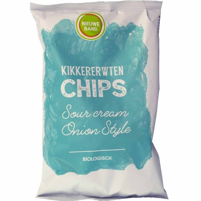 Kikkererwtenchips sour cream onion style NIEUWE BAND
