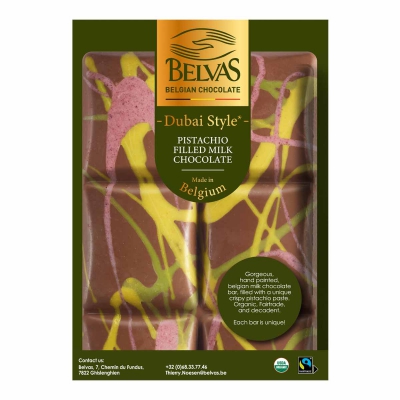 Choco dubai pistache reep BELVAS
