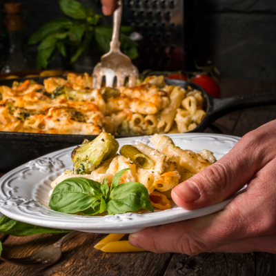 pasta ovenschotel met spruitjes