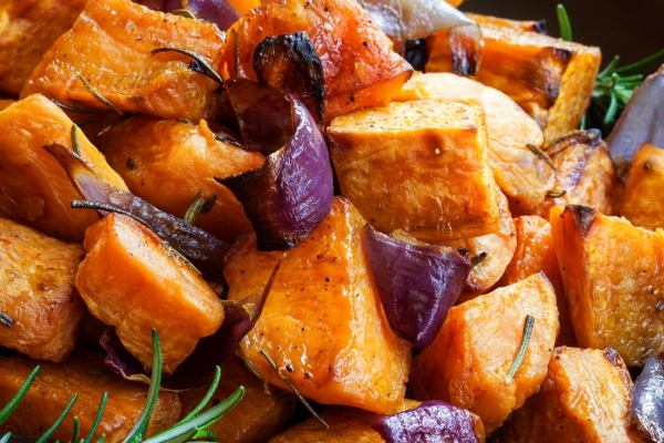 Traybake met kip, pompoen en couscous