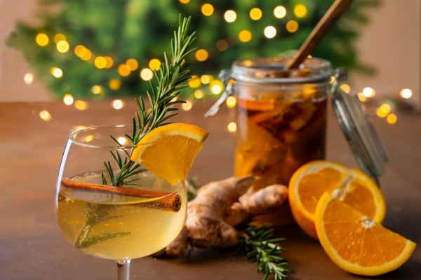 Gefermenteerde siroop met sinaasappel en specerijen