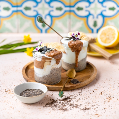 odin recept lente pasen chia pudding banaan citroen