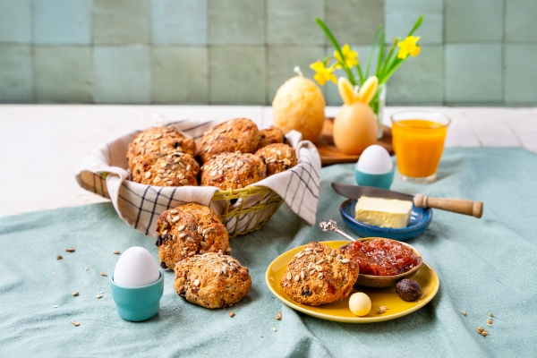 odin recept lente pasen muesli broodjes ontbijt
