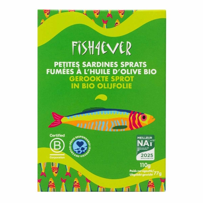 Sprot gerookt olijfolie FISH 4 EVER