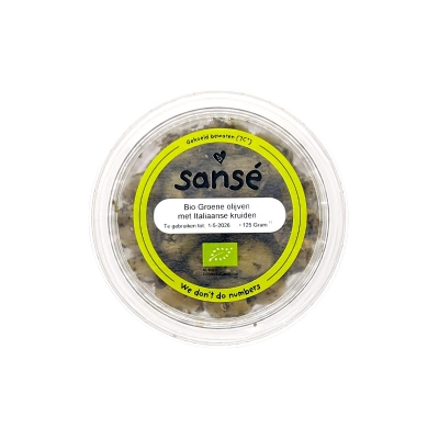 Olijven groen met italiaanse kruiden SANSE
