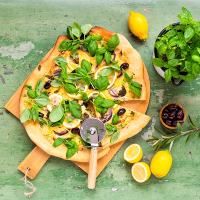 Pizza Bianca met citroen