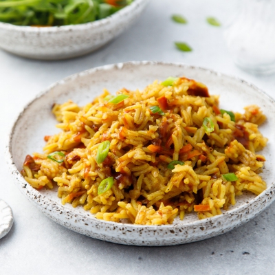 Nasi met wortel en spitskool