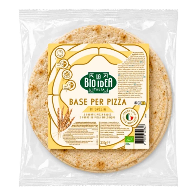 Pizzabodems spelt 2 stuks LA BIO IDEA