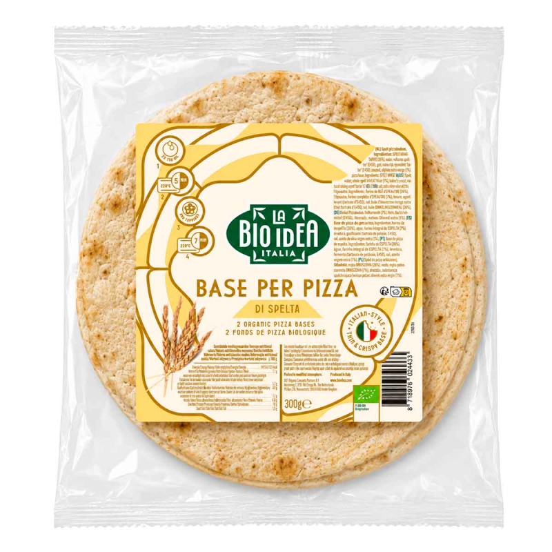 Pizzabodems spelt 2 stuks 
