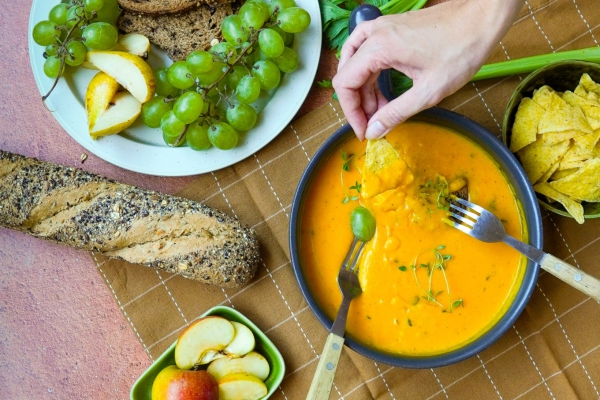 Pompoen-kaasfondue
