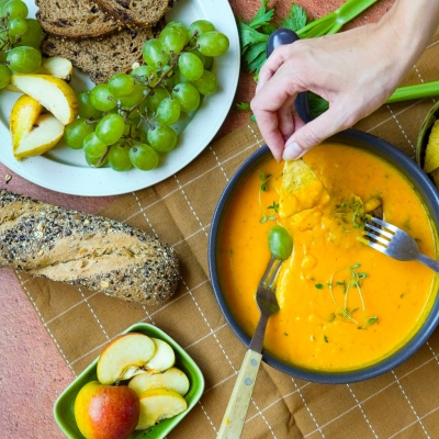 Pompoen-kaasfondue