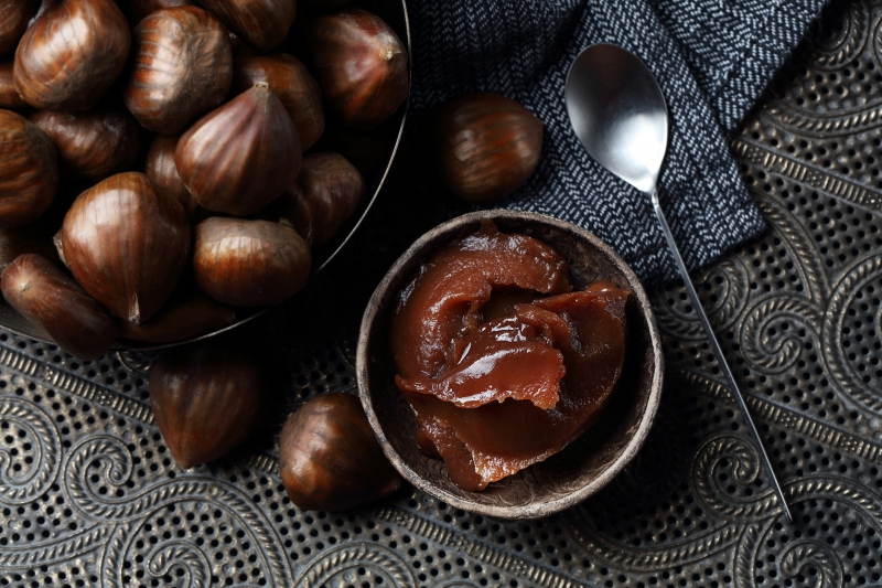 Hartige kastanje puree