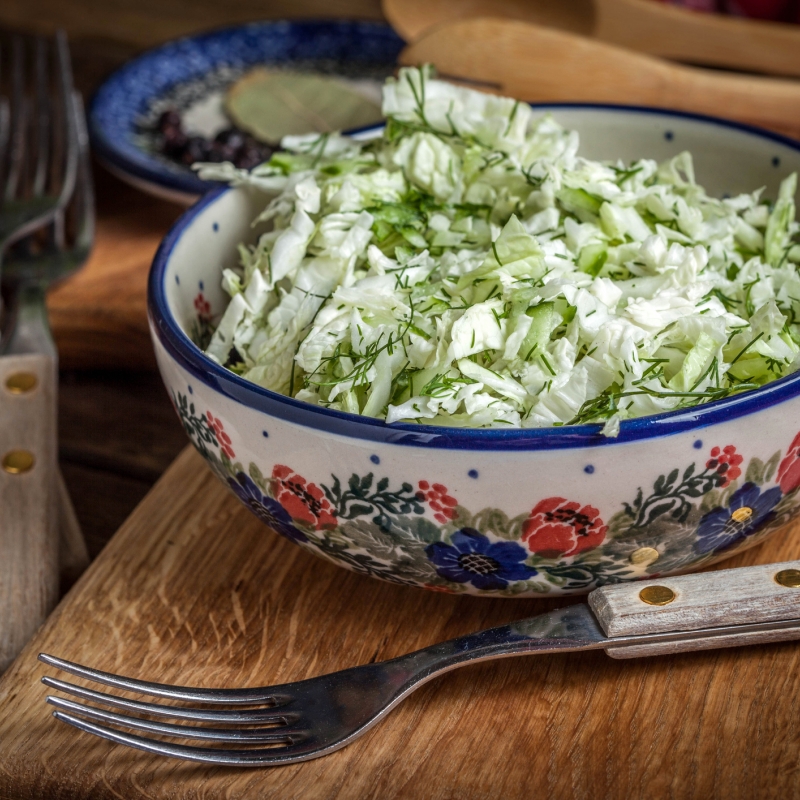 Koolsalade met druiven en cashewnoten