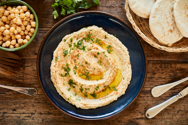 recept kikkererwten hummus en kroketjes