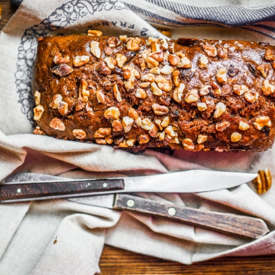 Notencake met appel