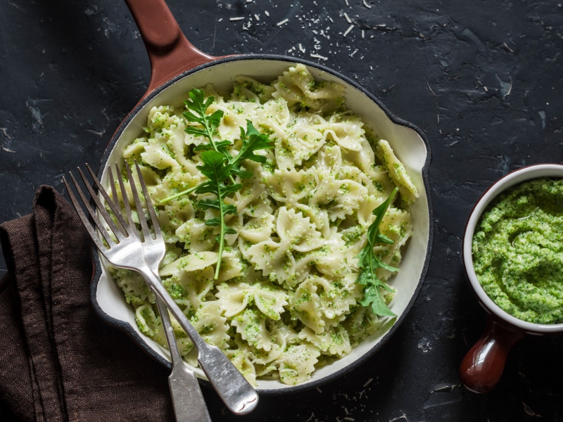 Raapstelen met pasta