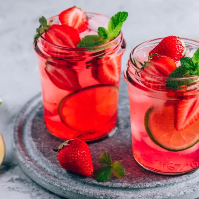 Ijsthee met aardbei recept