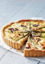 Quiche met asperge en zalm