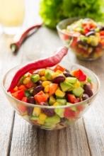 Salade met puntpaprika en een Mexicaans tintje