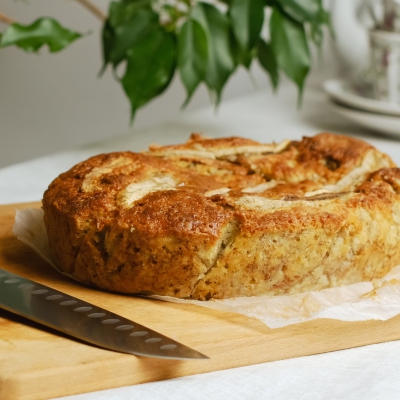 Taartje met appel en banaan