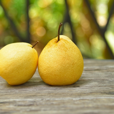 Gepocheerde nashi-peren