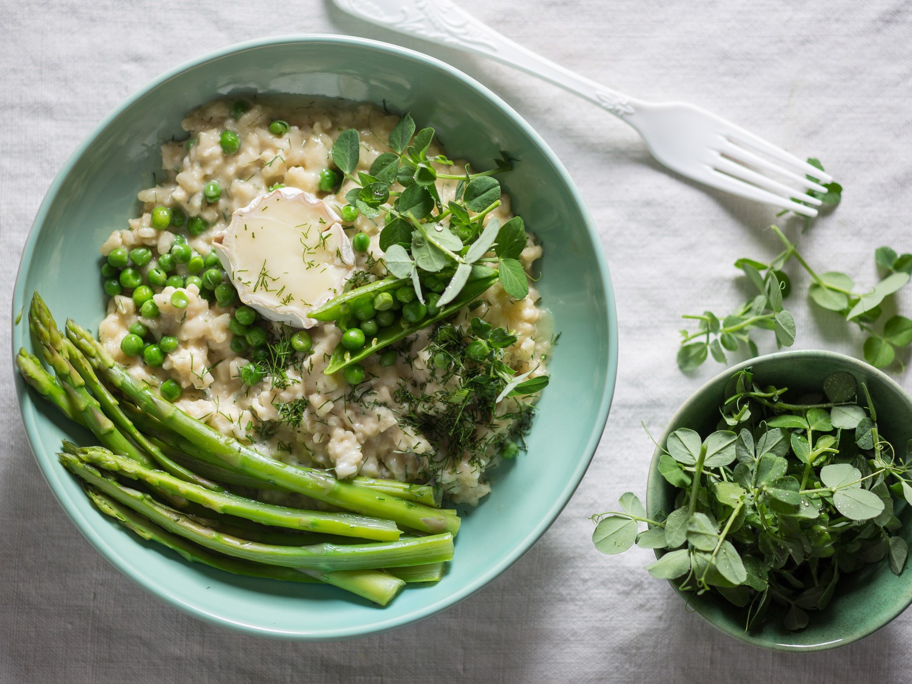 Asperge & venkel risotto