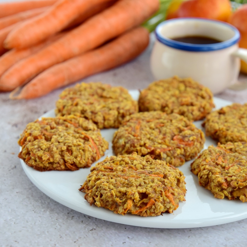 Wortelkoekjes met appel en gember