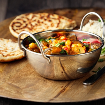 curry zoete bataat aubergine