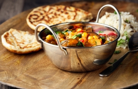 curry zoete bataat aubergine