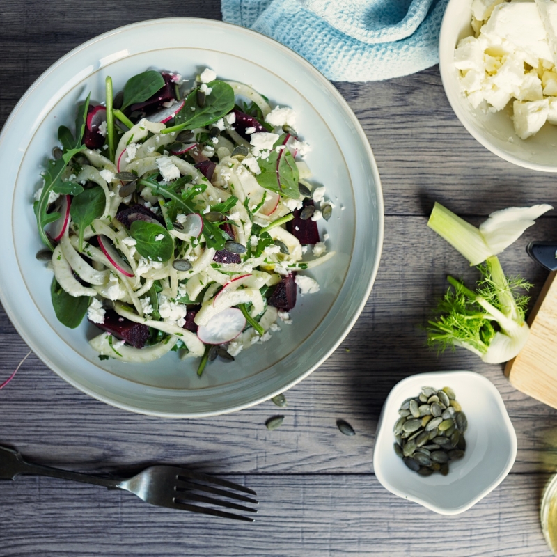biologische venkelsalade bite pompoenpit