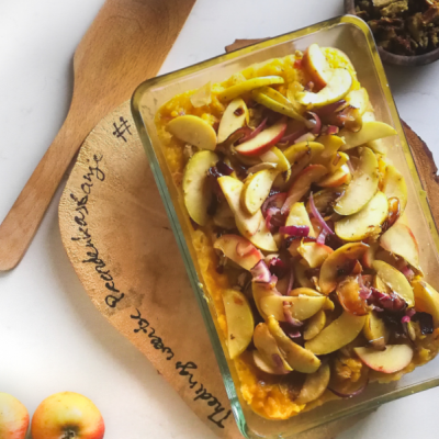 Zuurkoolstamppot met appel en gember