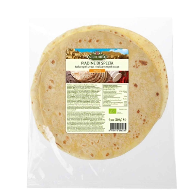 Piadine spelt wraps 4st LA BIO IDEA