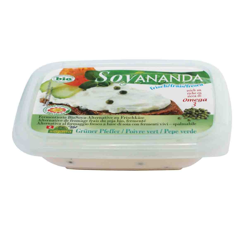 Vegan roomkaas groene peper