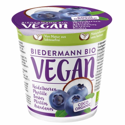 Kokosdessert bosbes 150 g BIEDERMANN