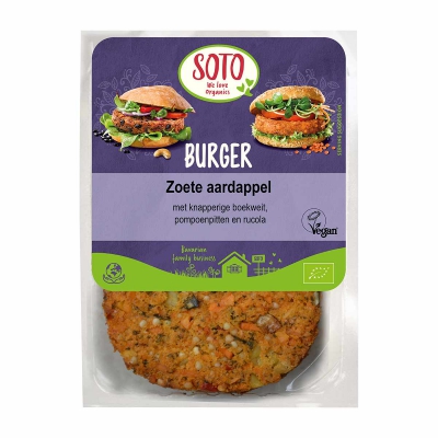 Burger zoete aardappel vegan SOTO