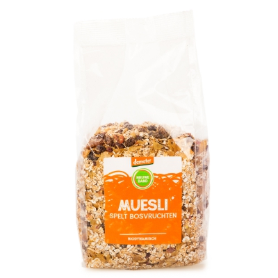 Speltmuesli bosvruchten DE NIEUWE BAND