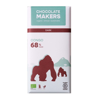 Gorilla bar 68% puur chocolade CHOCOLATEMAKERS