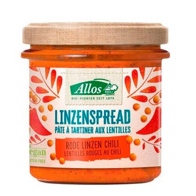 Spread rode linzen chili vegan ALLOS