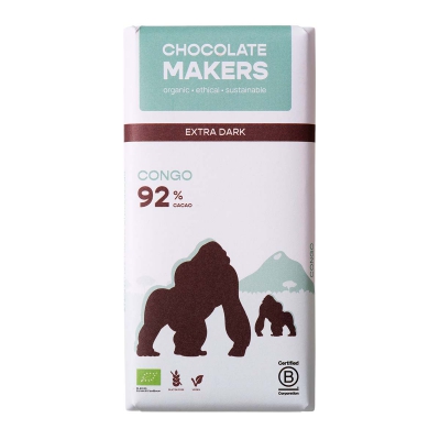Gorilla bar 92% extra puur chocolade CHOCOLATEMAKERS