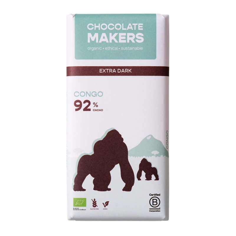 Gorilla bar 92% extra puur chocolade