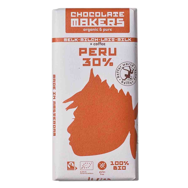 Awajun bar 30% melk koffie chocolade