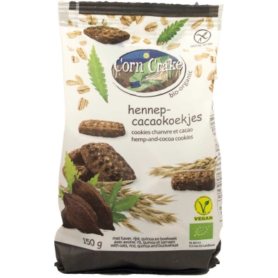 Hennep cacaokoekjes glutenvrij CORN CRAKE