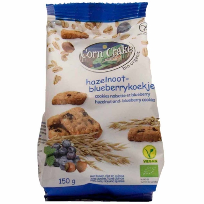 Hazelnoot blueberrykoekje glutenvrij CORN CRAKE