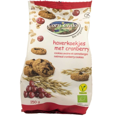 Haverkoekjes cranberry glutenvrij CORN CRAKE